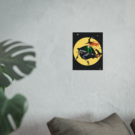 A Witch’s Moonlit Flight Fine Art Posters