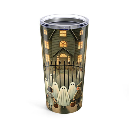 Ghostly Welcome – A Halloween Night Tumbler 20oz