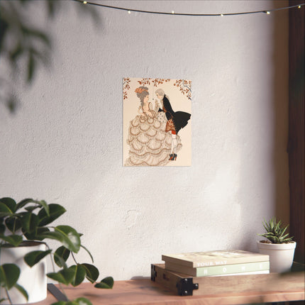 🎭🌸 Gallant Pretense Matte Vertical Poster – Romantic Art Deco Elegance