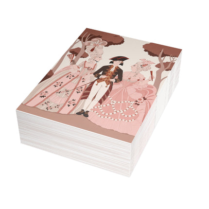 🌸🎭 L'Embarras Du Choix Postcards With Envelopes – George Barbier Art Deco Romantic Intrigue