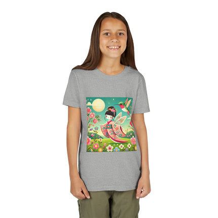 Geisha Fairy and the Hummingbird Blossom Youth Short Sleeve Tee
