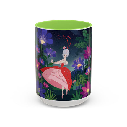 Moonlight Waltz Among The Blossoms Colorful Mugs – Art Deco Floral Enchantment