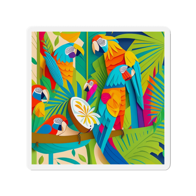 Colorful Macaws Die-Cut Magnets (5 Sizes)