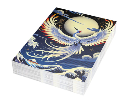 Majestic White Crane Postcards (envelopes included) - Bundles of 10, 30, 50 Pieces