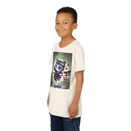 Moonlit Samurai Kitty Youth Short Sleeve Tee