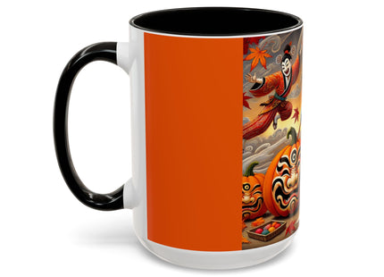Halloween Rabbit’s Kabuki Jack-o’-Lanterns Colorful Mugs (11oz, 15oz)