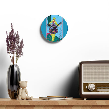 Exquisite Elegance by Umberto Brunelleschi Acrylic Wall Clock
