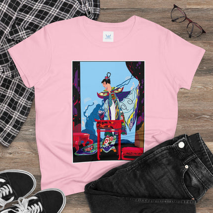 A Visual Journey by Umberto Brunelleschi Women's Midweight Cotton Tee