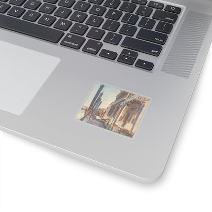 Gondola Moorings on the Grand Canal by John Singer Sargent Kiss-Cut Stickers (4 Sizes)