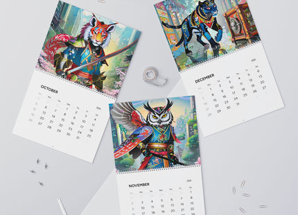 Neon Beasts: A Cyberpunk Odyssey Wall Calendars (2025)