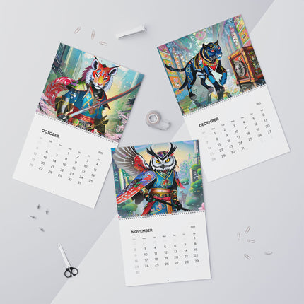 Neon Beasts: A Cyberpunk Odyssey Wall Calendars (2025)
