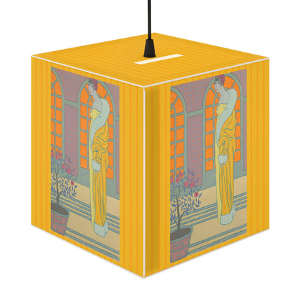 Sur Les Marches Du Jardin by Georges LePape Light Cube Lamp