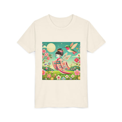 Geisha Fairy and the Hummingbird Blossom Youth Short Sleeve Tee