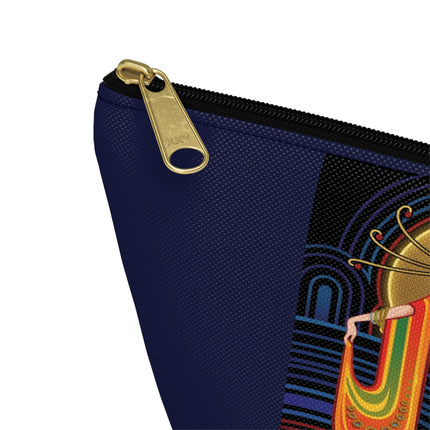 Art Deco Muse Cosmetic Bag – Elegant Poise & Golden Radiance