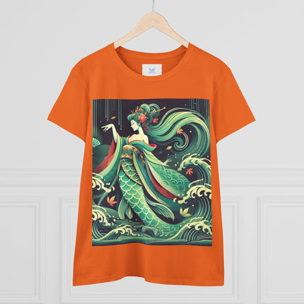 Mermaid Queen Rising from the Deep Cotton Tee