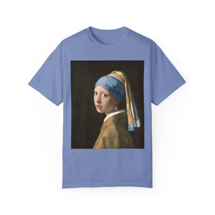 Girl with a Pearl Earring by Johannes Vermeer Unisex Garment-Dyed T-shirt