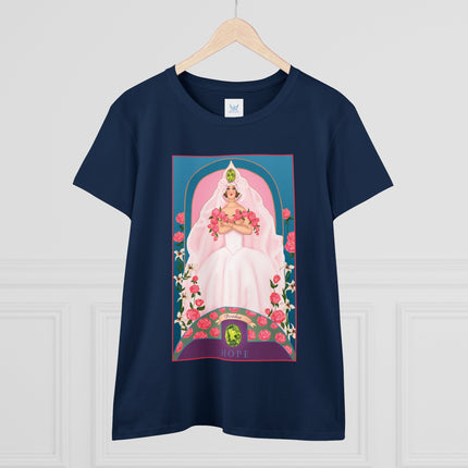 August & Peridot (from the Gem Series) by Sofia Chiostri Women's Midweight Cotton Tee