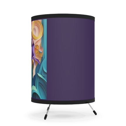 The Elegant Iris Flower Tripod Lamp