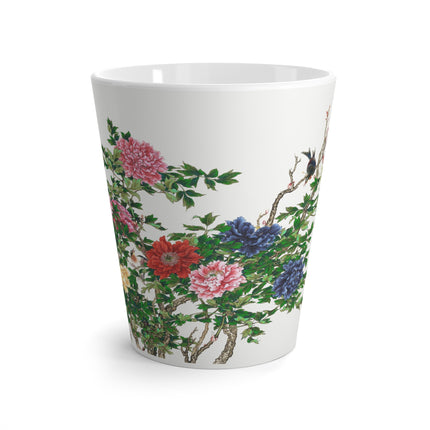 Peonies and Birds by Okamoto Shuki Latte Mug