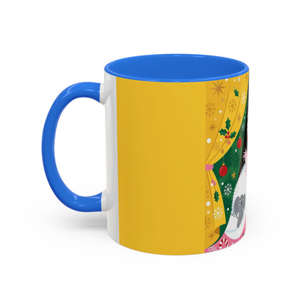 💌🎄 The Christmas Letter Of Holly House Colorful Mug – Whimsical Art Deco Holiday Charm
