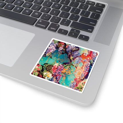 Golden Wisteria Symphony Kiss-Cut Stickers (4 Sizes)