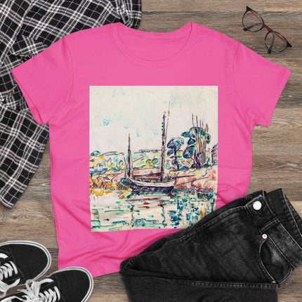 Concarneau by Paul Signac Women's Midweight Cotton Tee