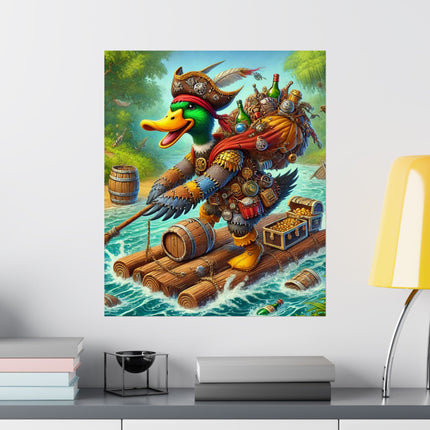 🦆🗺️ The Daring Drake Matte Vertical Poster – Adventure, Freedom & Mythic Storytelling