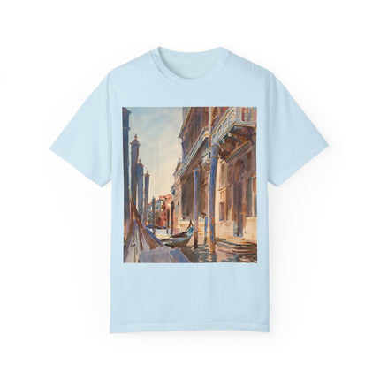 Gondola Moorings on the Grand Canal by John Singer Sargent  Unisex Garment-Dyed T-shirt