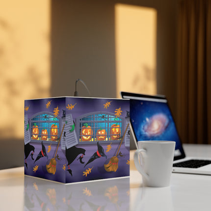 Whimsical Halloween Mischief Light Cube Lamp