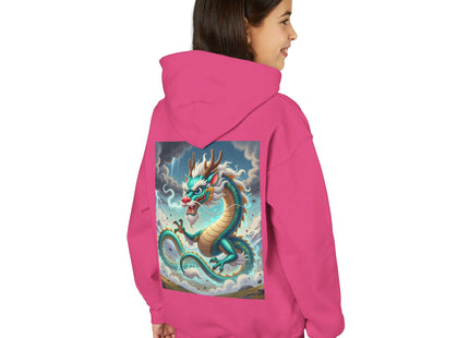Tibetan Dragon in Battle Youth Heavy Blend Hooded Sweatshirt