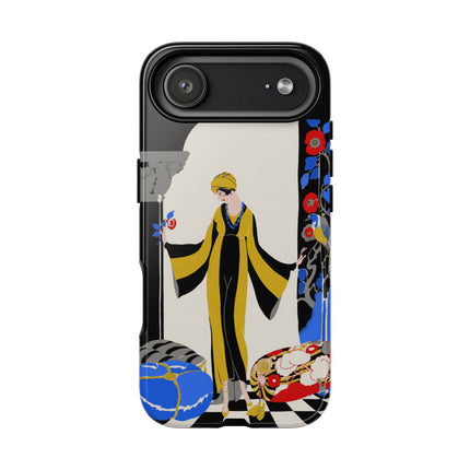Art Deco Flapper in Yellow Robe Phone Case – Elegant Glamour & Exotic Charm