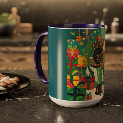 🎄✨ The Lady Of The Christmas Ornament Colorful Mug – Art Deco Holiday Fantasy