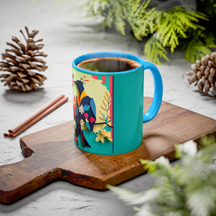 Curious Crow Colorful Mugs (11oz, 15oz)
