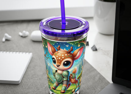Fawn Defender Sunsplash Tumbler with Straw, 16oz