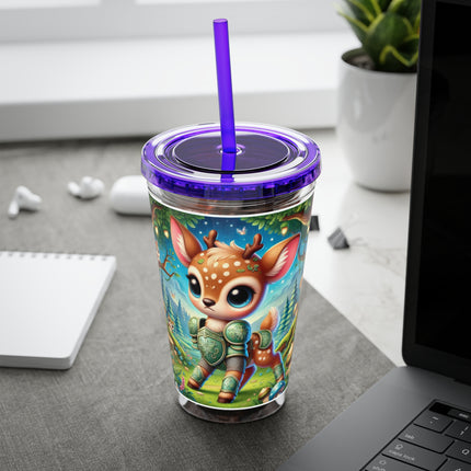 Fawn Defender Sunsplash Tumbler with Straw, 16oz