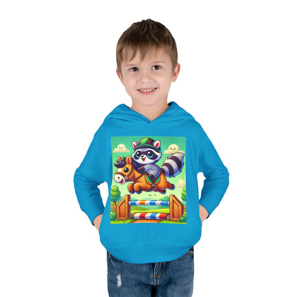 Raccoon Rider Toddler Pullover Fleece Hoodie