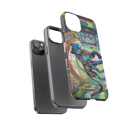 Cyber Panther's Hunt Phone Cases