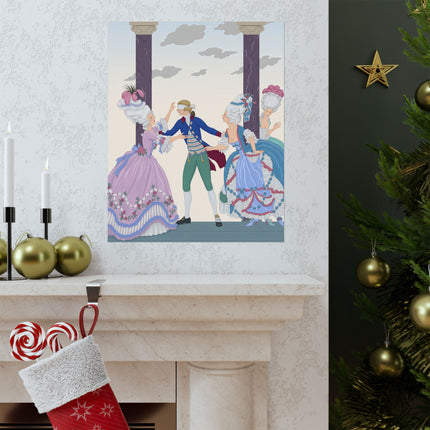 🎭🌹 The Garden Ladies Of Blind Man’s Bluff Matte Vertical Poster – Art Deco Fashion Whimsy