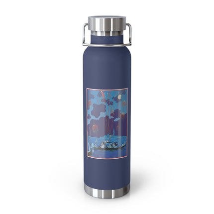 Fireworks in Venice by George Barbier Copper Vacuum Insulated Bottle, 22oz