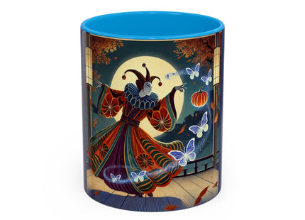 Court Magician with Ghost Butterflies Colorful Mugs (11oz, 15oz)