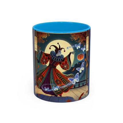 Court Magician with Ghost Butterflies Colorful Mugs (11oz, 15oz)