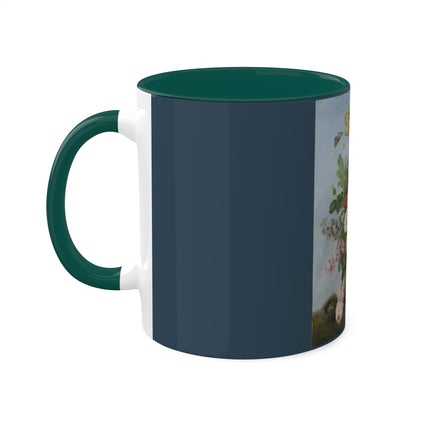 Bouquet of Flowers and a Nest by Sebastian Wegmayr Colorful Mugs, 11oz