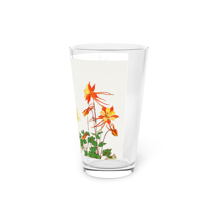 Aquilegia Flowers by Tanigami Kônan Glass, 16oz