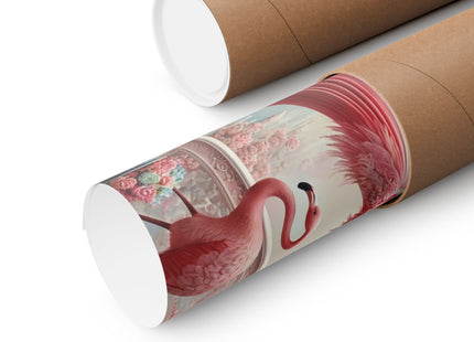 Petals, Porcelain, and Flamingos Matte Vertical Posters