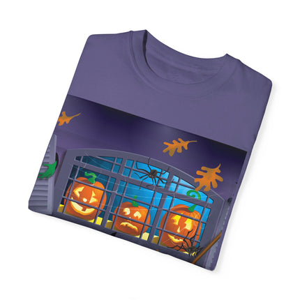 Whimsical Halloween Mischief Unisex Garment-Dyed T-shirt
