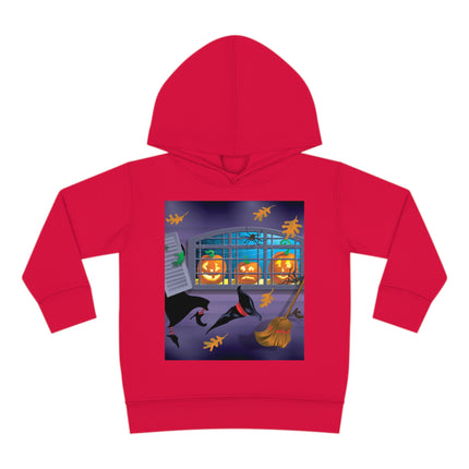 Whimsical Halloween Mischief Toddler Pullover Fleece Hoodie