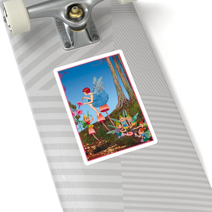 Periwinkle Painting the Petals Ida Outhwaite Kiss-Cut Stickers (4 Sizes)
