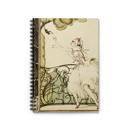 Sur talons rouges (On Red Heels) pl 02 by Gerda Wegener Spiral Notebook - Ruled Line