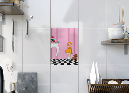 Easter Joy in Deco Hues Ceramic Tile