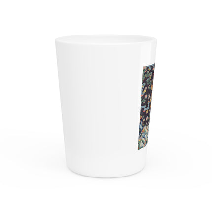 Rank Badge with Dragon with Deer Hooves Ceramic Shot Glass